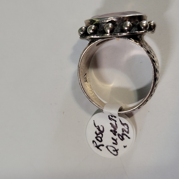 Rose Quartz .925 Ring Size 6.5 - Picture 6 of 7